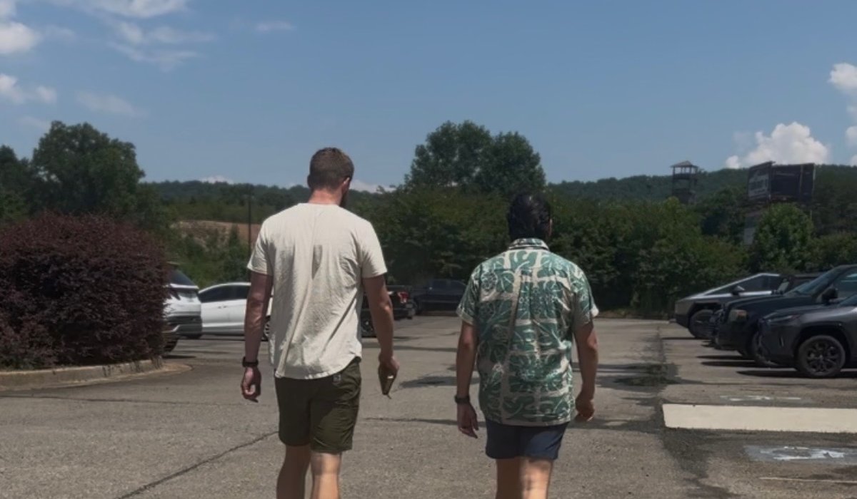 Two pioneers walking together